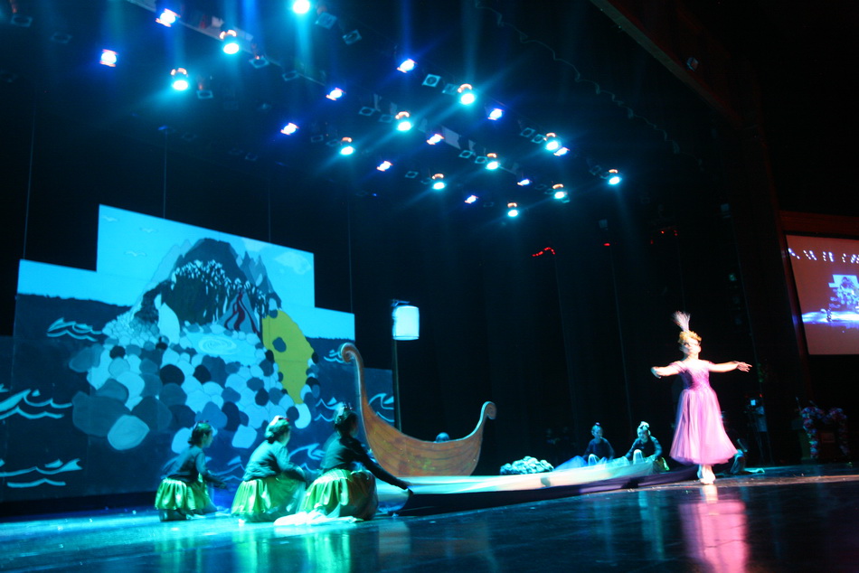 The Tempest school performance Ariel dancing 